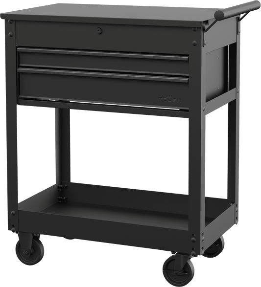 Hyper Tough 28-inch Steel Mechanics Tool Cart, 500 lb Capacity, Powder-Coated Finish, Black