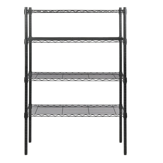 Hyper Tough 4 Tier Wire Shelf Unit, 36"W x  14"D x 54" H, 1400lb Load Capacity, Black