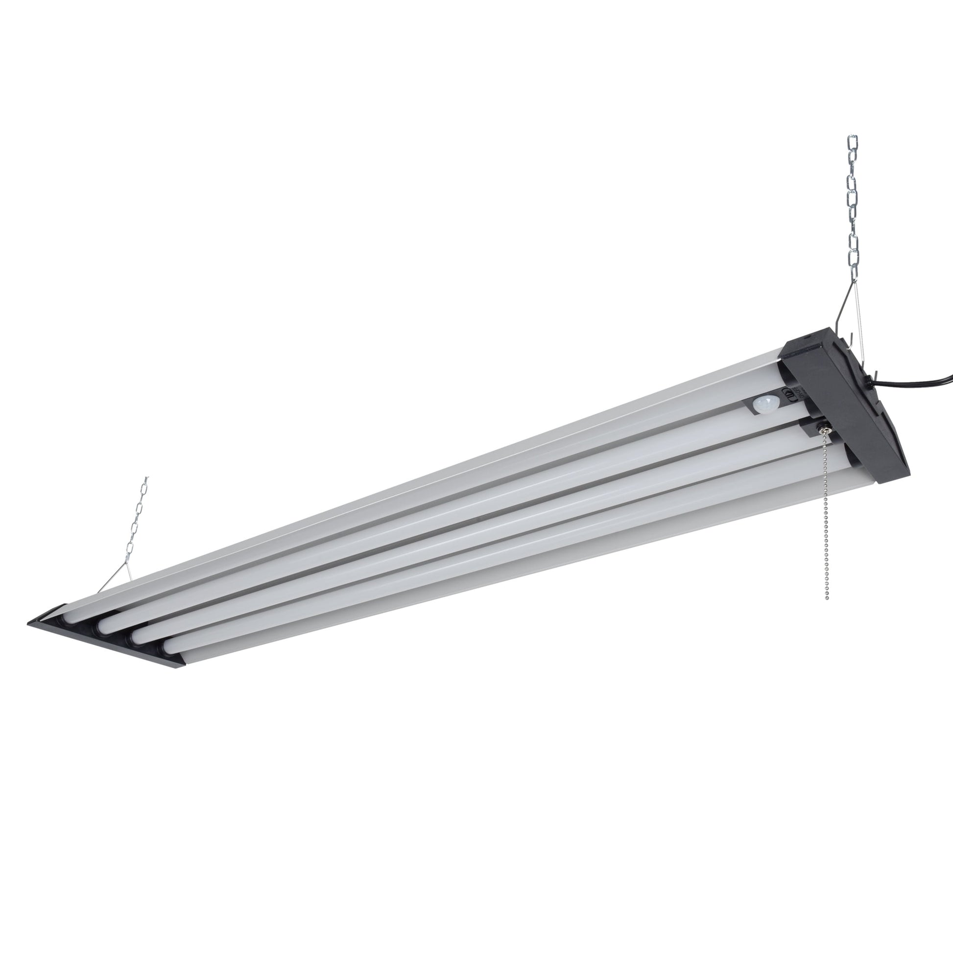 Hyper Tough 4-ft 10000 Lumen Plug-in 4-Tube Integrated LED Shop Light Fixture, Grey Finish (1 Pack)
