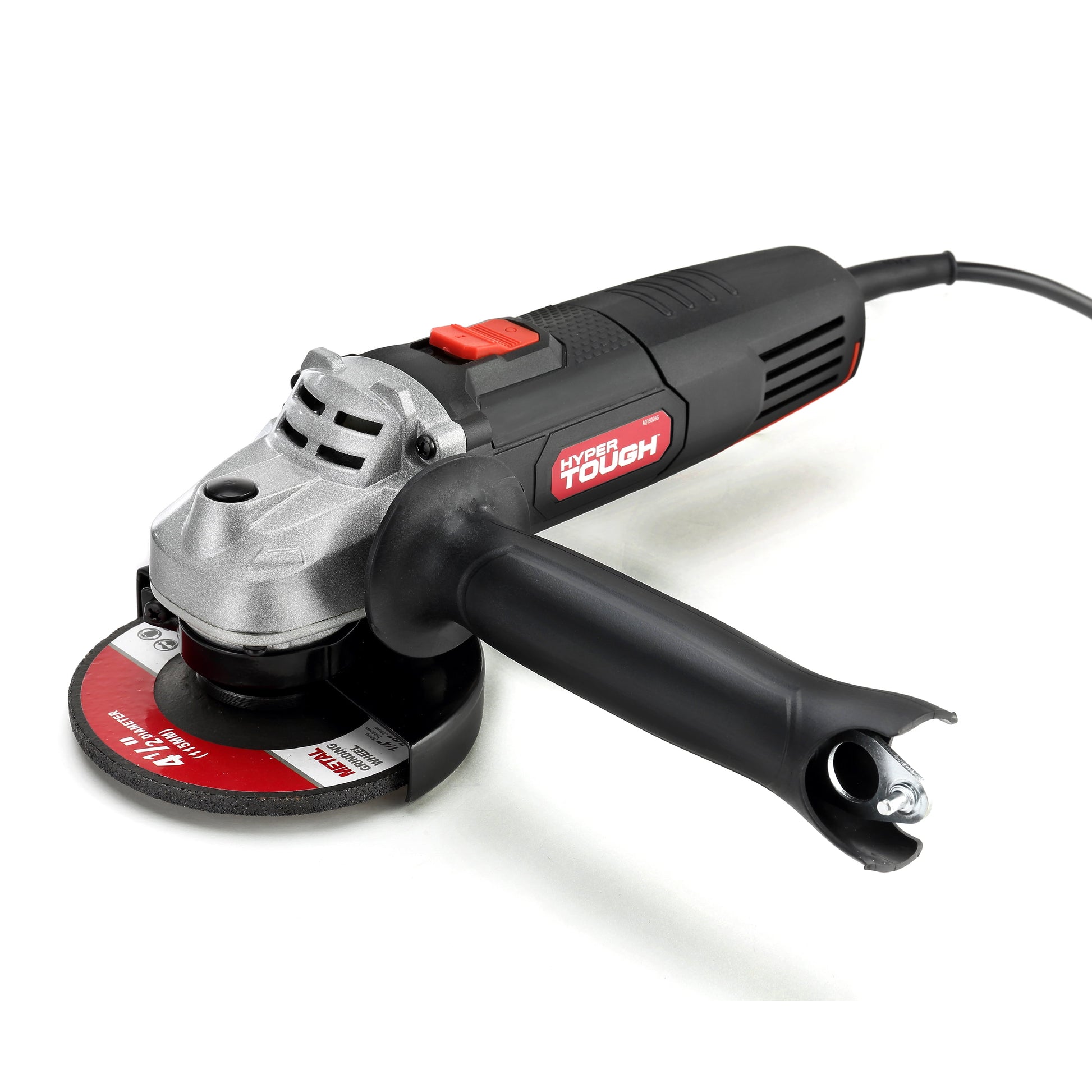 Hyper Tough 6 Amp Corded Angle Grinder with Handle, Adjustable Guard, 4-1/2 inch Grinding Wheel & Wrench,  New Condition