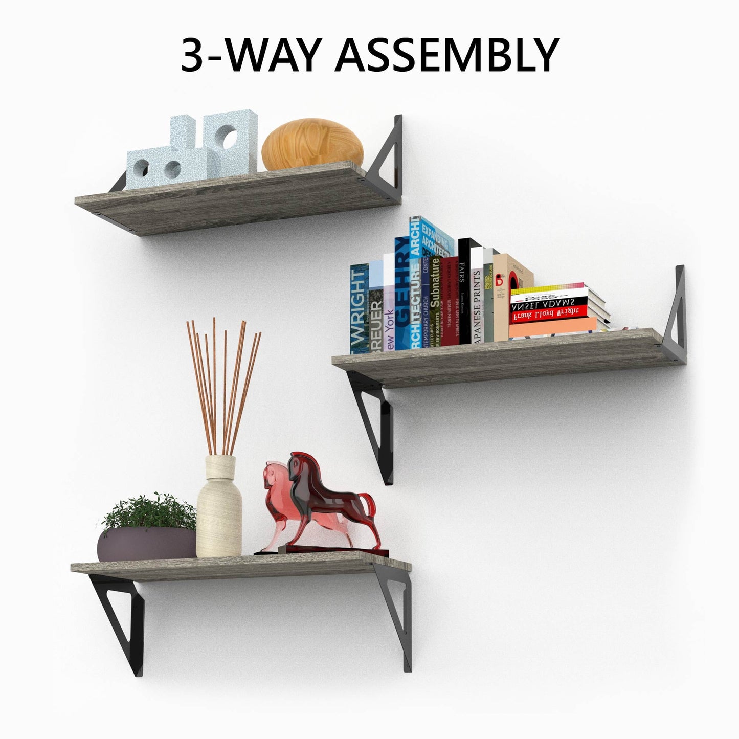 Hyper Tough 6 in. x 15 3/4 in. Rustic Gray Laminated Wood Shelf