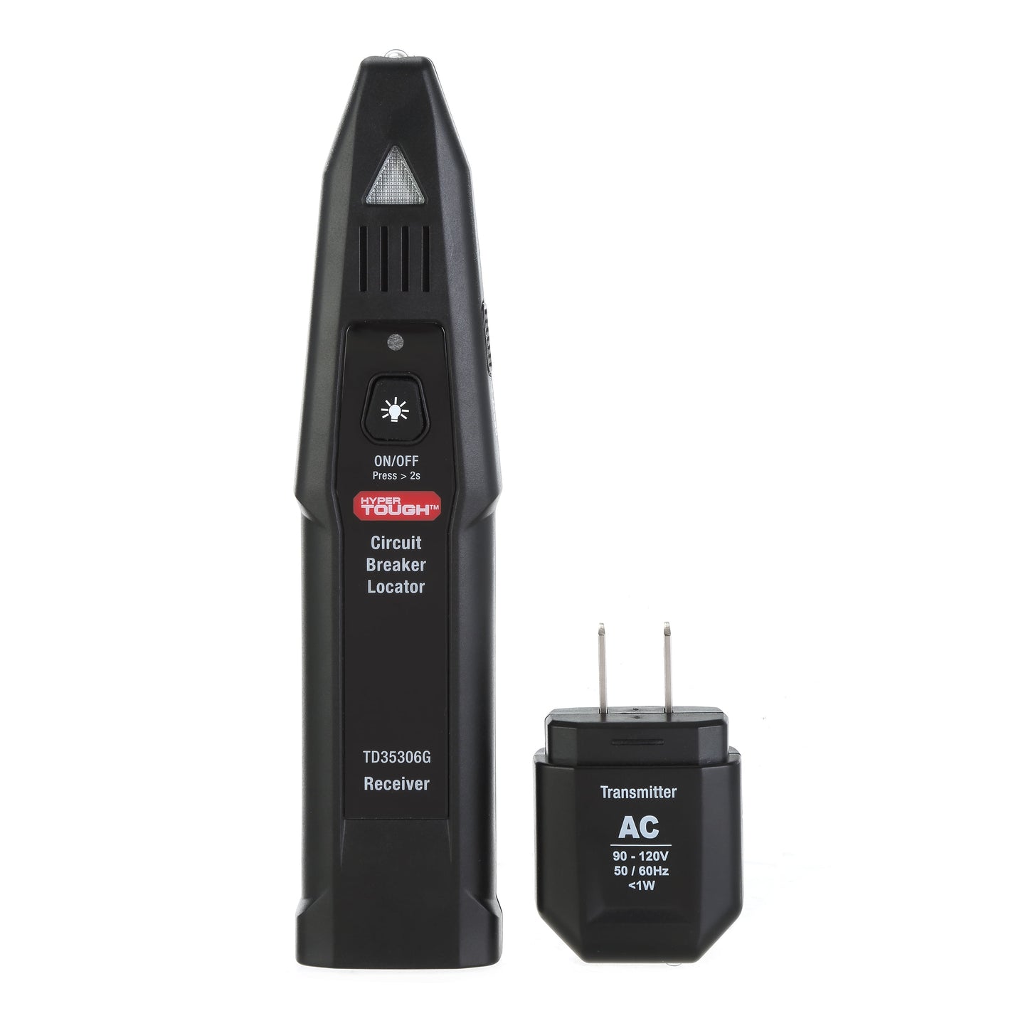 Hyper Tough Circuit Breaker Locator TD35306G, New, 1 Each, 8.5 in x 1.5 in x 0.75 in, 9-volt Battery Included, AC 90 - 120 Volts, LED Display