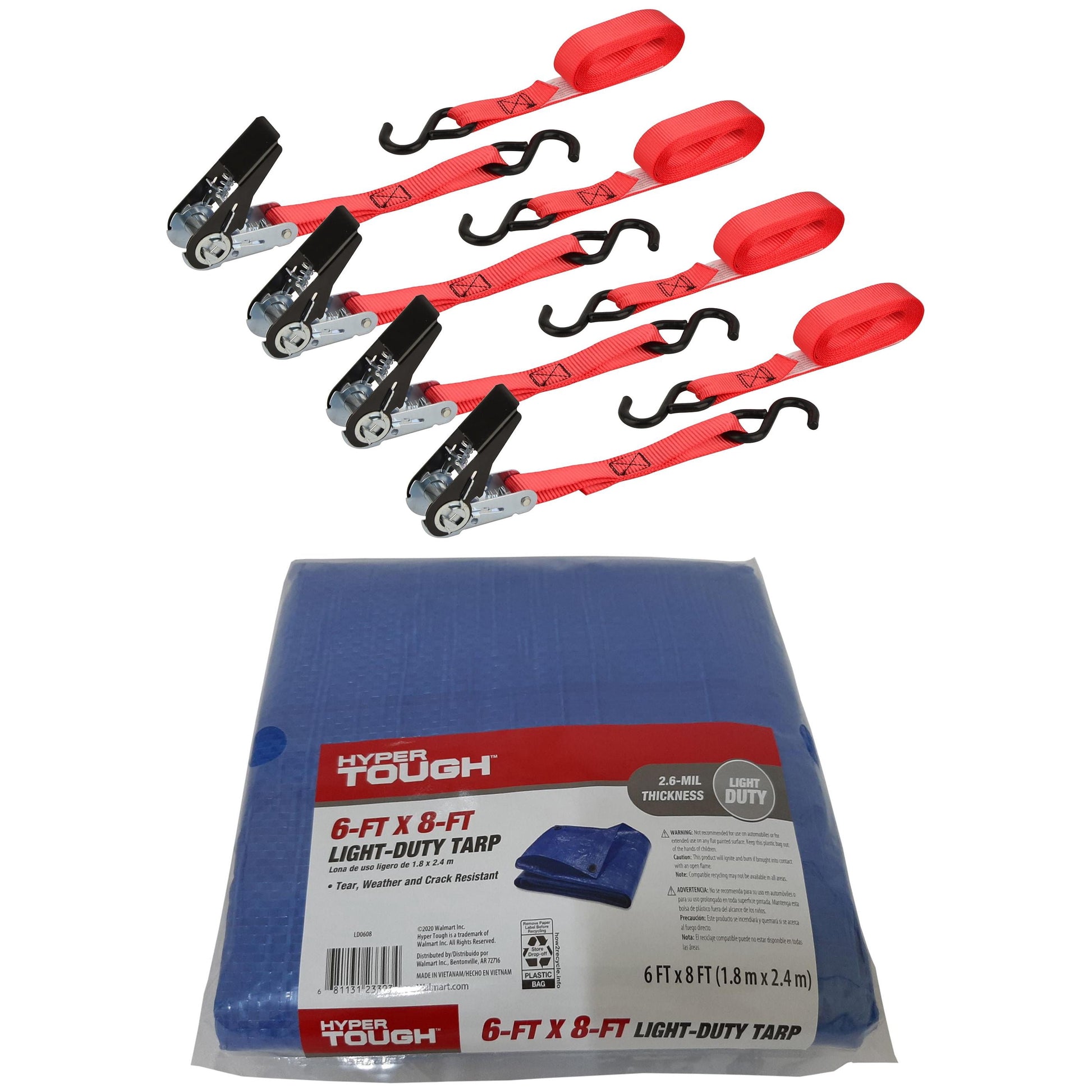 Hyper Tough LD Tie Down and Tarp Kit