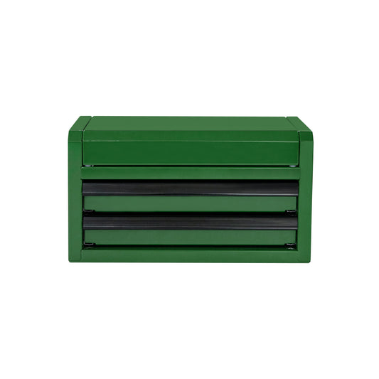 Hyper Tough Mini 10-inch 2-Drawer Steel Toolbox, WC Green