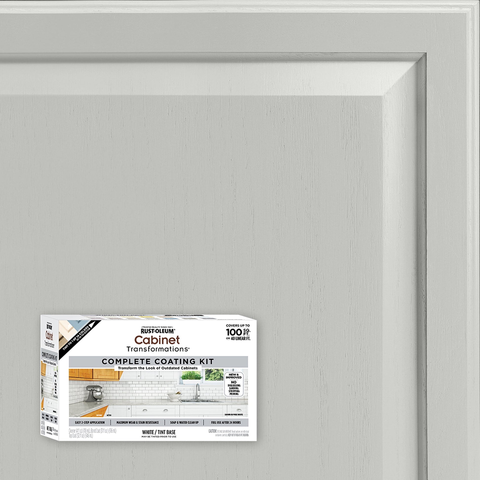 Iced Gray, Rust-Oleum Cabinet Transformations Satin Coating Kit-37467811T, Quart