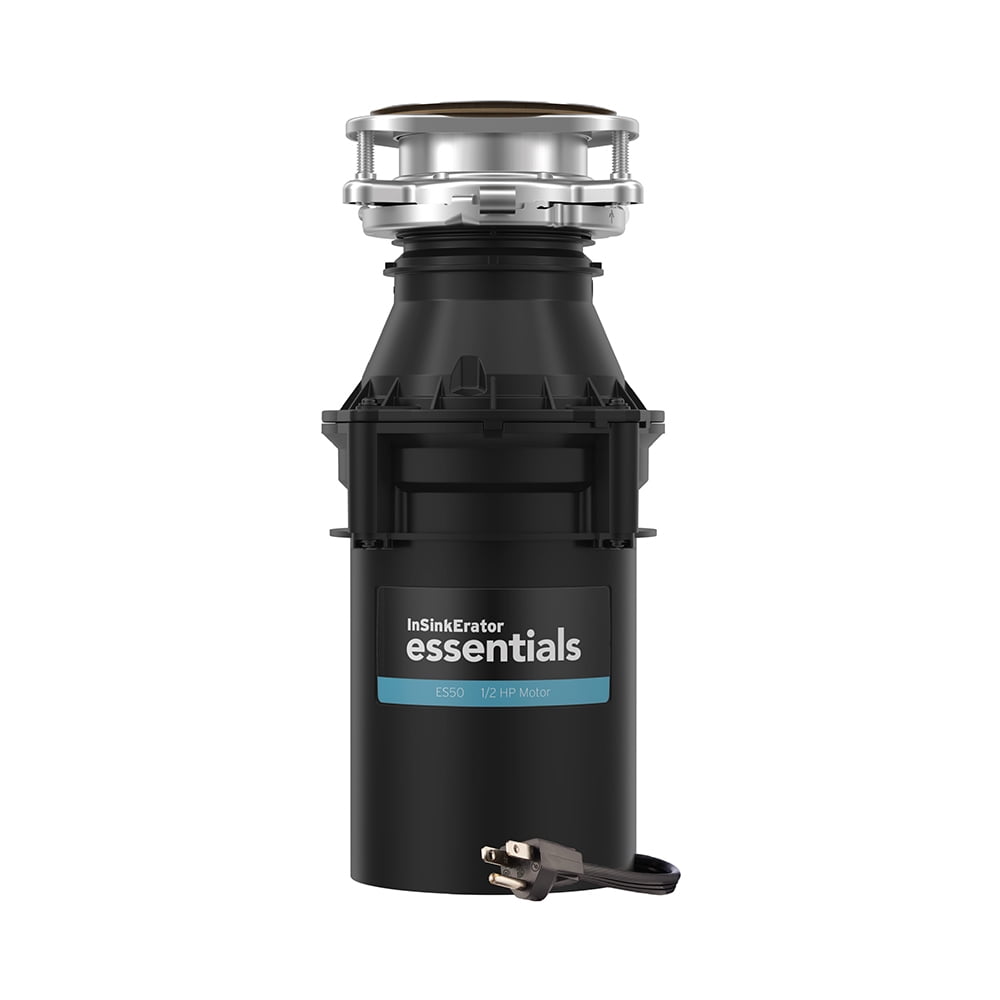 InSinkErator Essentials ES50 W/C 1/2 HP Continuous Feed Kitchen Garbage Disposal with Power Cord