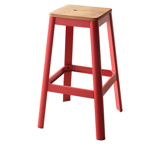 ACME Jacotte Bar Stool in Natural and Red