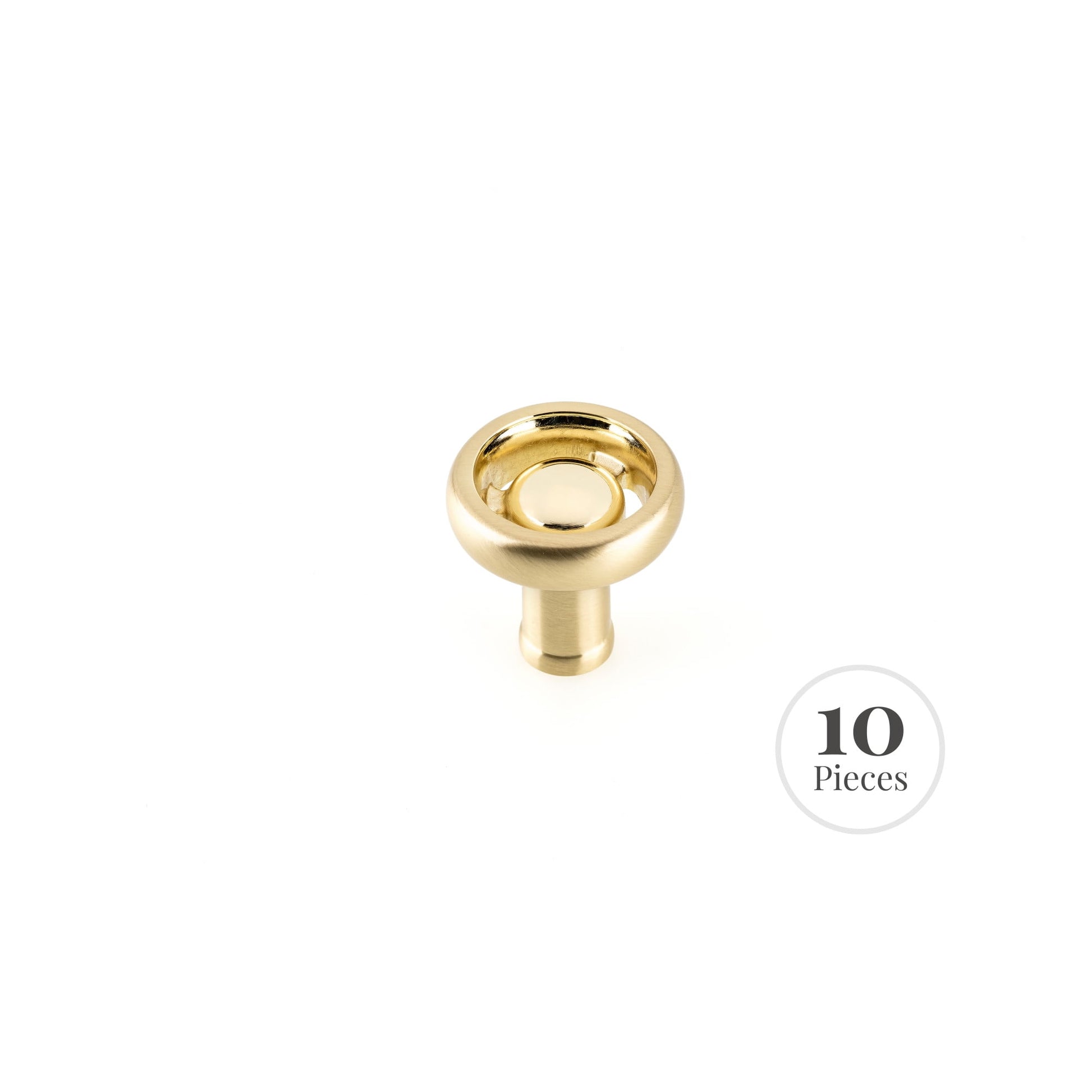 Industrialist RK22093BB 10-Pack Cabinet Industrial Knob for Kitchen, 36 mm, Brushed Brass