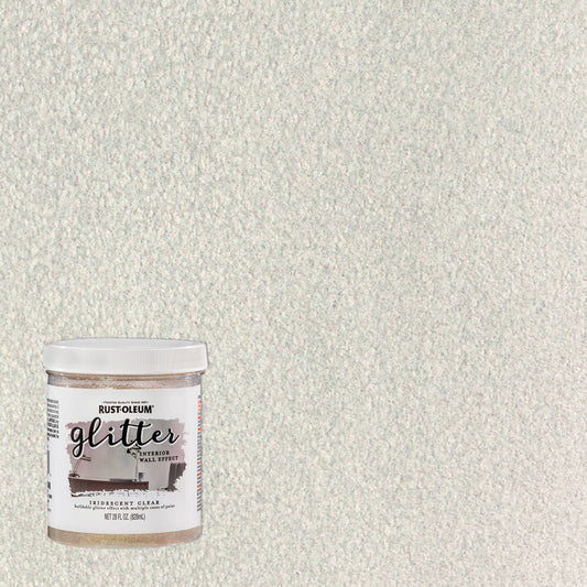 2 Pack, Iridescent, Rust-Oleum Specialty Glitter Interior Wall Paint, Quart