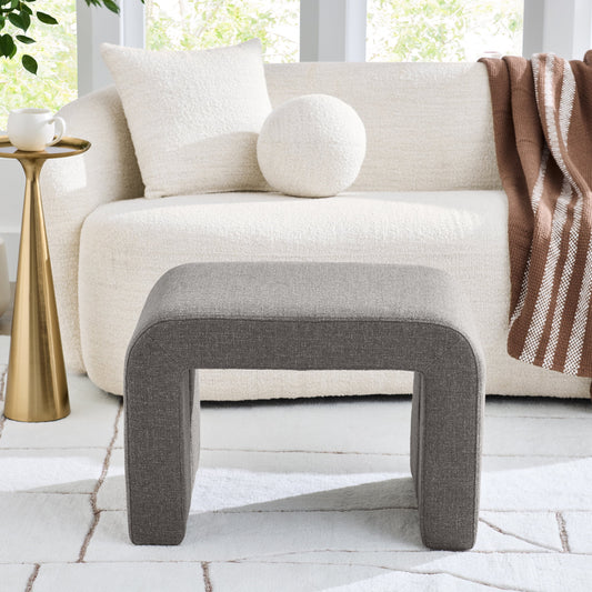 Better Homes & Gardens Juliet Waterfall Boucle Ottoman, Truffle Brown