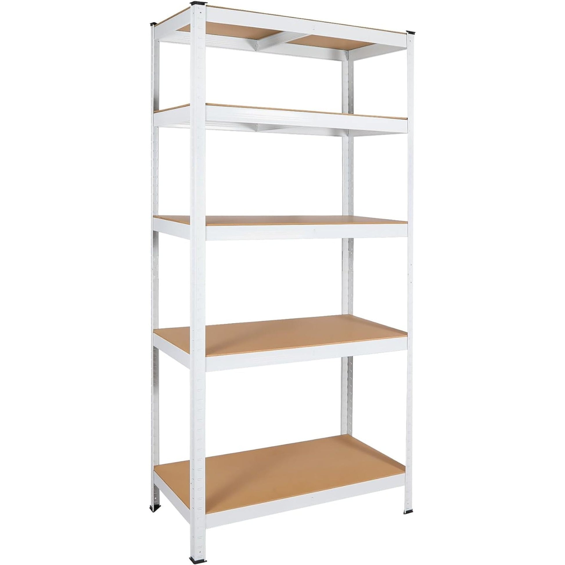 Jopath 5 Tier Storage Shelving Unit Adjustable Garage Storage Utility Rack Heavy Duty Shelves Organization Multipurpose Shelf for Warehouse Basement Pantry White 29" W x 12" D x 59" H
