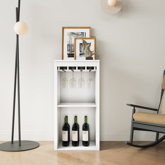 Jopath Bar Cabinet,Brown Color Modular Wine Bar Cabinet With Storage Shelves With Hutch Storage Shelves For Dining Room Home Bar