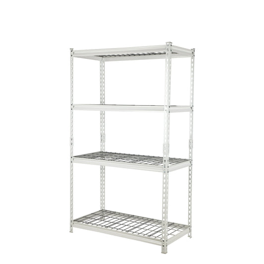 Juggernaut Storage JS3618-4WHT Steel Shelving Unit, 4 Shelf, 36 in W x 18 in D x 60 in H, White