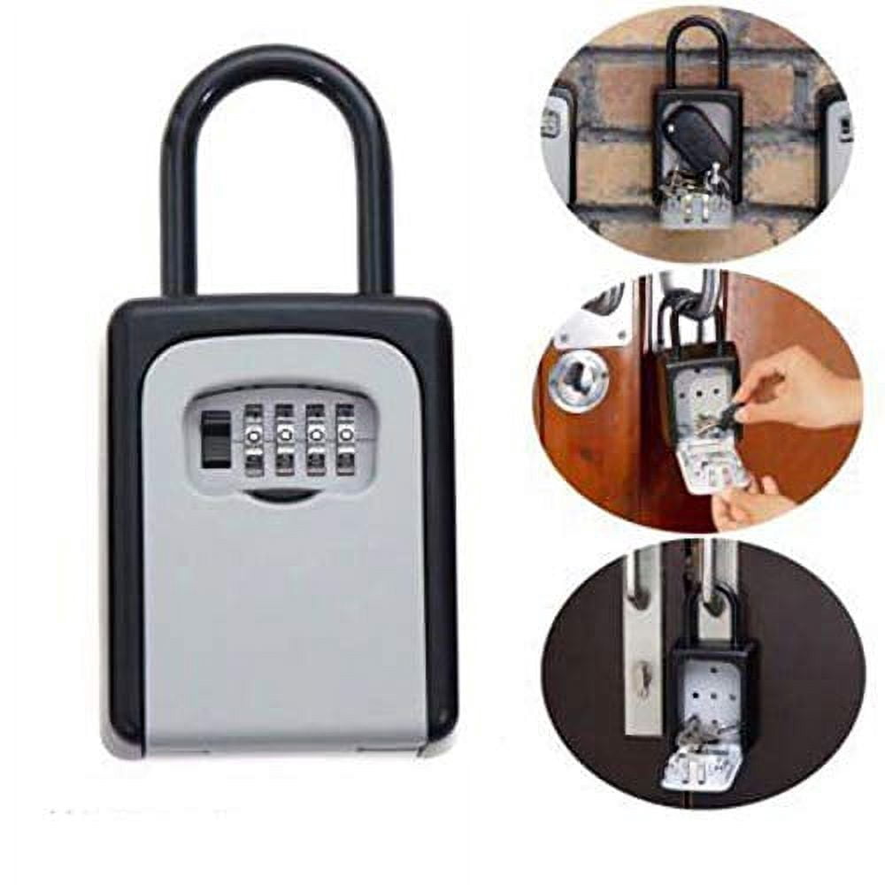 K-Cliffs 2 Pack Heavy Duty Key Lock Boxes 4 Digit Combination Open House Holds up to 5 Keys, Model# HD059