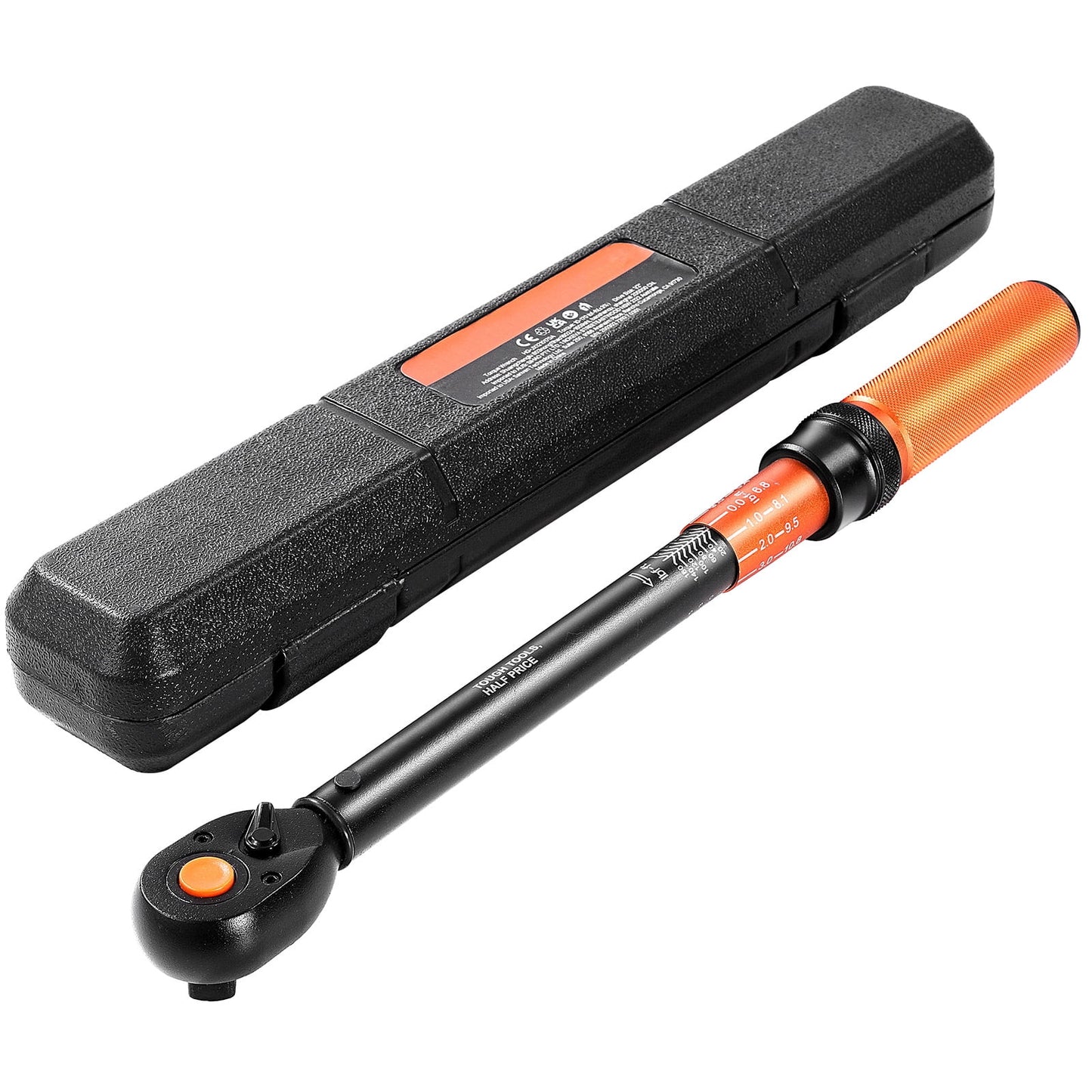 KFFKFF 1/2 Inch Drive Click Torque Wrench, 10-170 lbf-ft/13.6-230.5 N.m, Dual-Direction Tool with Dual Range Scales, 72-Tooth Design, Â±3% Accuracy,Includes Carrying Case,Ideal for Vehicle Maintenance