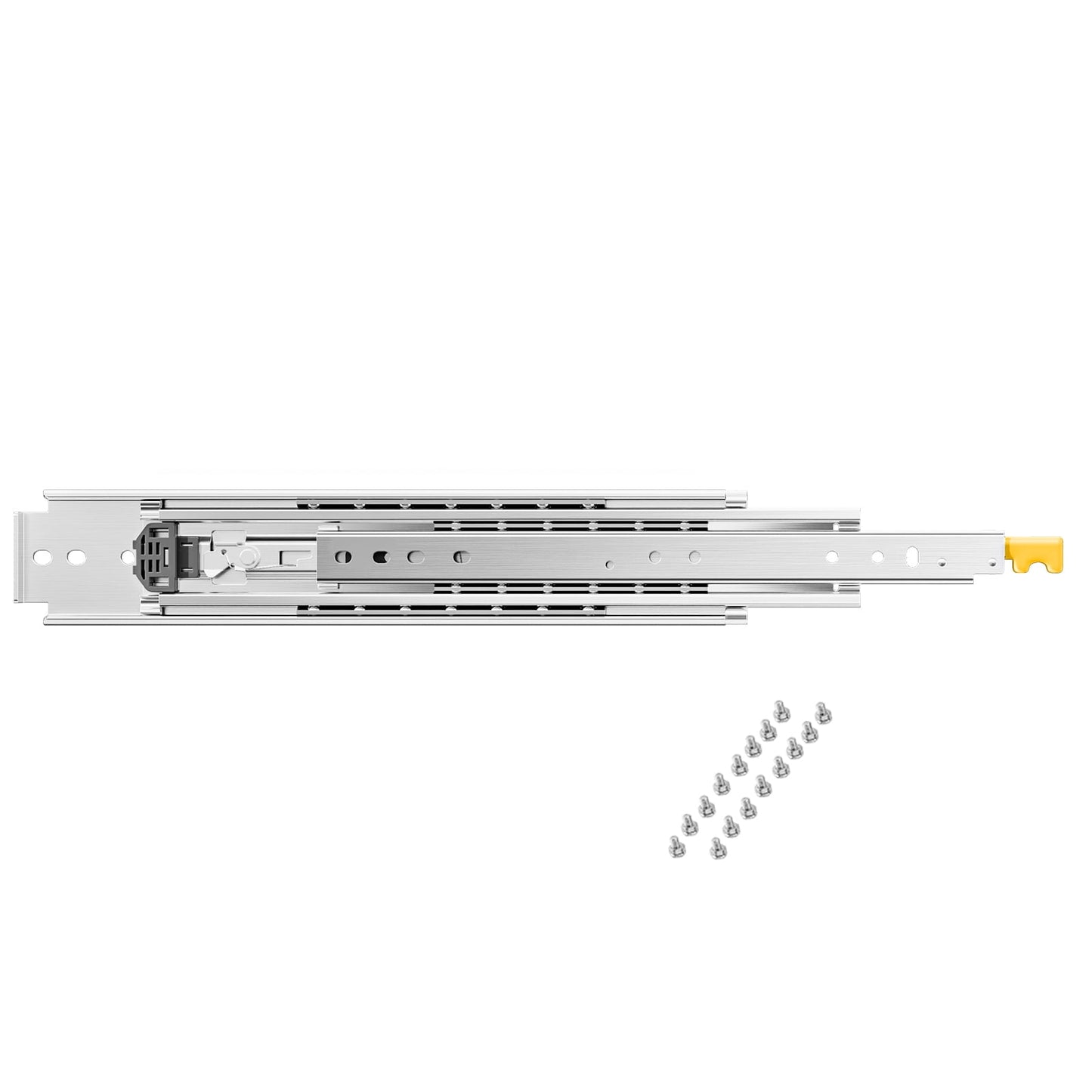 KFFKFF 1 Pair Heavy-Duty Full Extension Drawer Slides, Available in Sizes 18 to 60 Inches, 500 lbs Load Capacity, Locking Mechanism, Ball Bearing Side Mount Drawer Rails