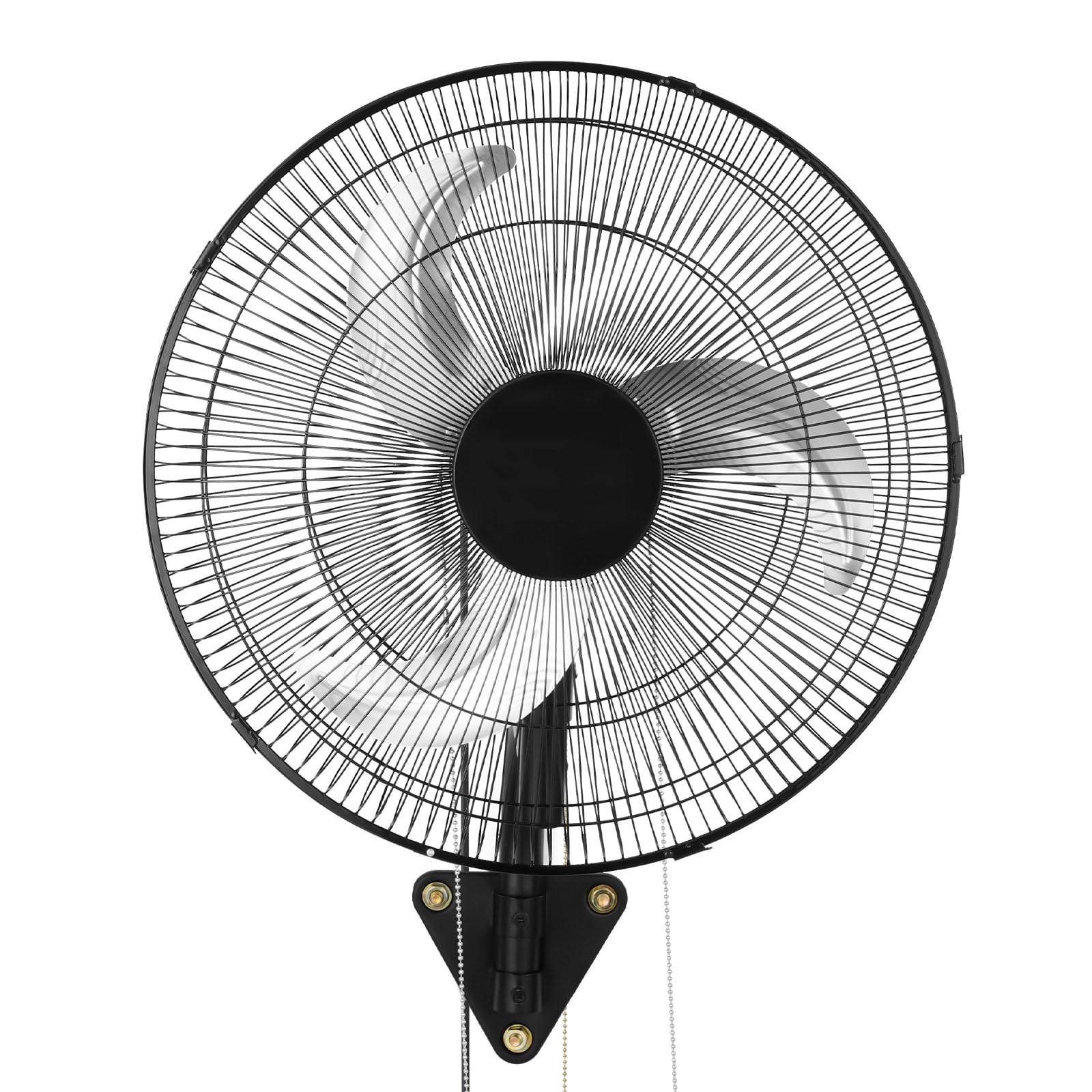 KFFKFF 18-Inch Wall-Mounted Oscillating Fan, 3-Speed Settings, Adjustable Rotation, Long Airflow Reach, Ideal for Industrial, Commercial, Garage, Workshop, and Gym Use, Black