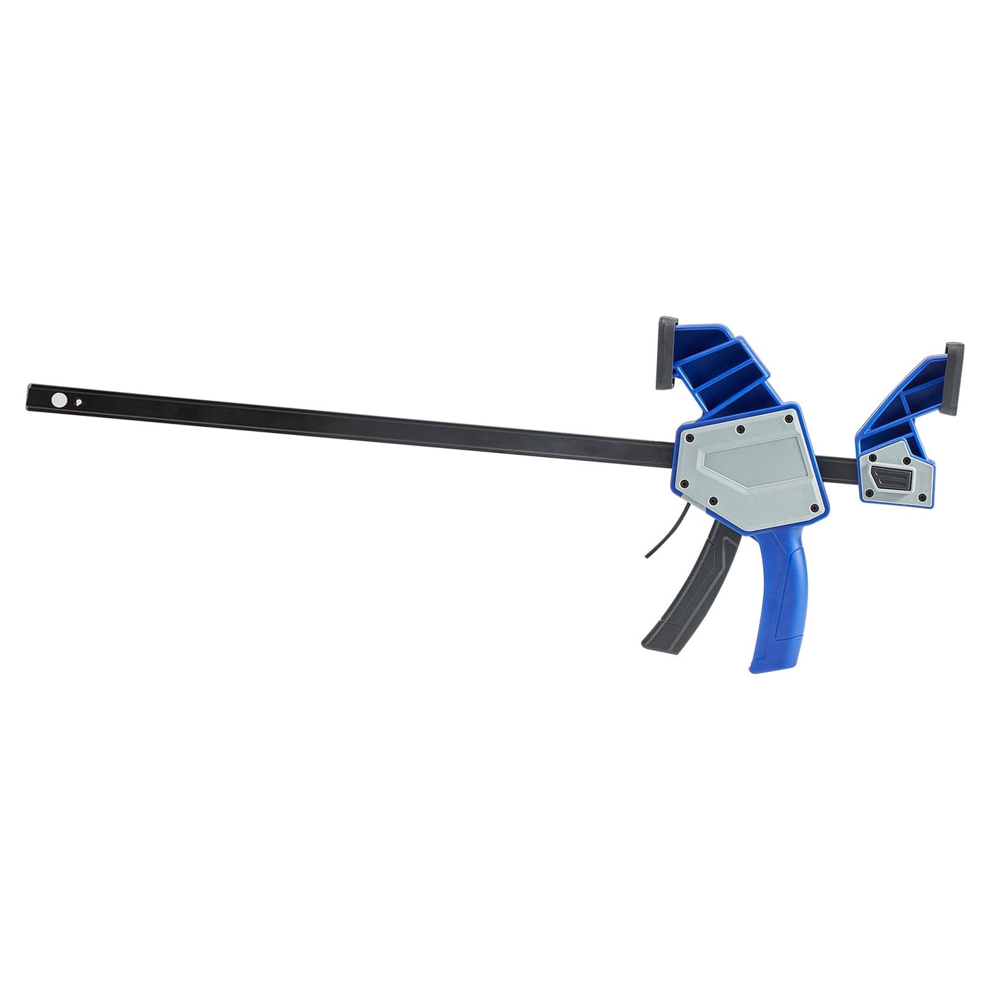 KFFKFF Pinzas de Barra de 24 Pulgadas para CarpinterÃ­a, Paquete de 2 Pinzas en F de LiberaciÃ³n RÃ¡pida con Capacidad de 340 Lb, PlÃ¡stico Duradero y Acero Al Carbono, Ideal para Proyectos de Madera y Metal, Azul y Negro