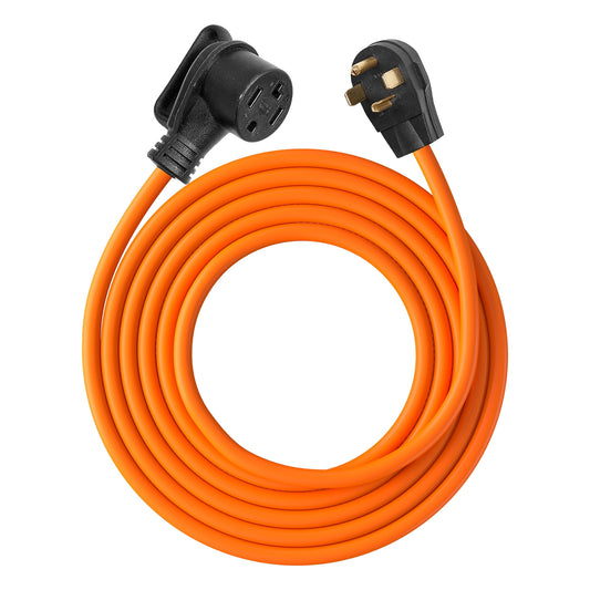 KFFKFF 25 ft Dryer Extension Cord, 4-Prong NEMA 14-30P to 14-30R, 125V/250V, STW 10AWG/4C, 30A, Copper Wire with Storage Bag and PVC Cable Tie, Suitable for Indoor and Outdoor Use