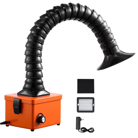 KFFKFF 40W Solder Fume Extractor with Adjustable Airflow, 2-Stage Filters, and 80 mÂ³/h Suction for DIY Soldering and Welding