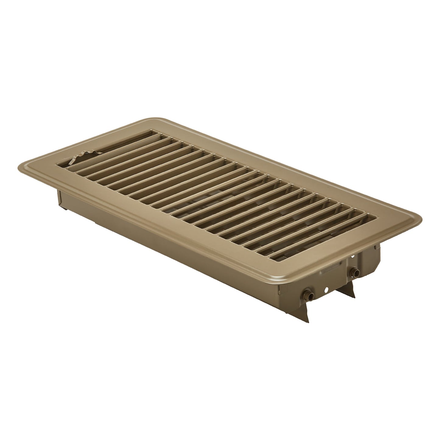 KFFKFF 4x10 Inch Floor Registers, Set of 6 Vent Grilles, HVAC Robust Walkable Iron Floor Vents, Conveniently Modifiable Corrosion-Resistant Air Vents Deflector with Metal Damper