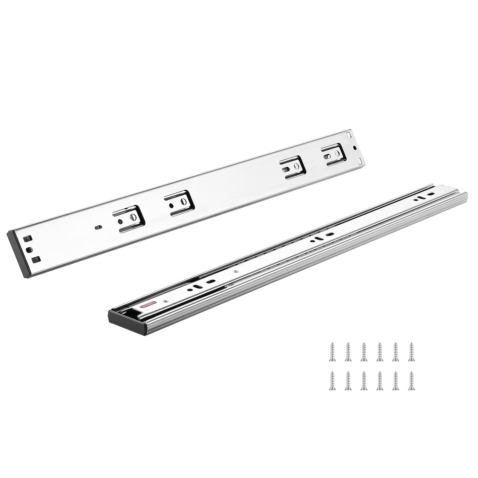 KFFKFF 6 Pairs of 20-Inch Drawer Slides, Side-Mount Rails with Full Extension, Heavy-Duty Steel Tracks, Soft-Close Quiet Glides for Cabinets and Kitchens, 100 lbs Load Capacity