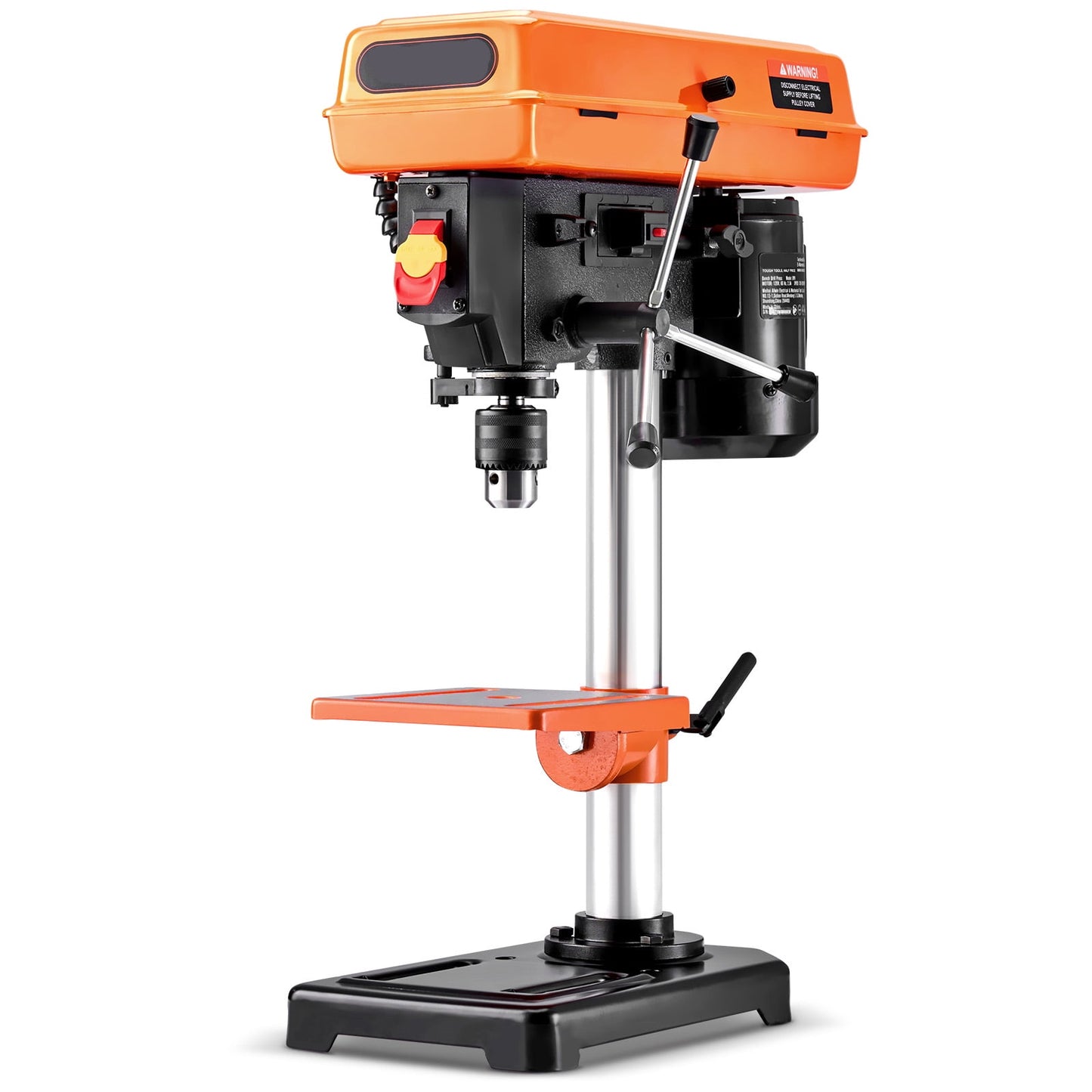 KFFKFF 8-inch Benchtop Drill Press, 2.5A Motor, Adjustable Speed (620-3100 RPM), Tilting Worktable (0-45Â°), LED Light, Suitable for Wood and Metal