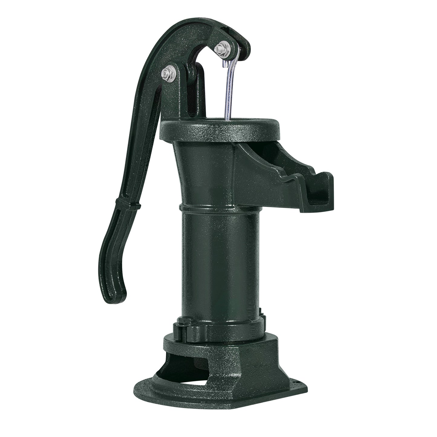 KFFKFF Cast Iron Hand Well Pump, Max. 25 ft Lift Antique  Pitcher Pump, 1-1/4 in NPT Connection,  Manual Water Pump for Outdoor Gardens, Ponds, Backyards, and Farms, Yellow