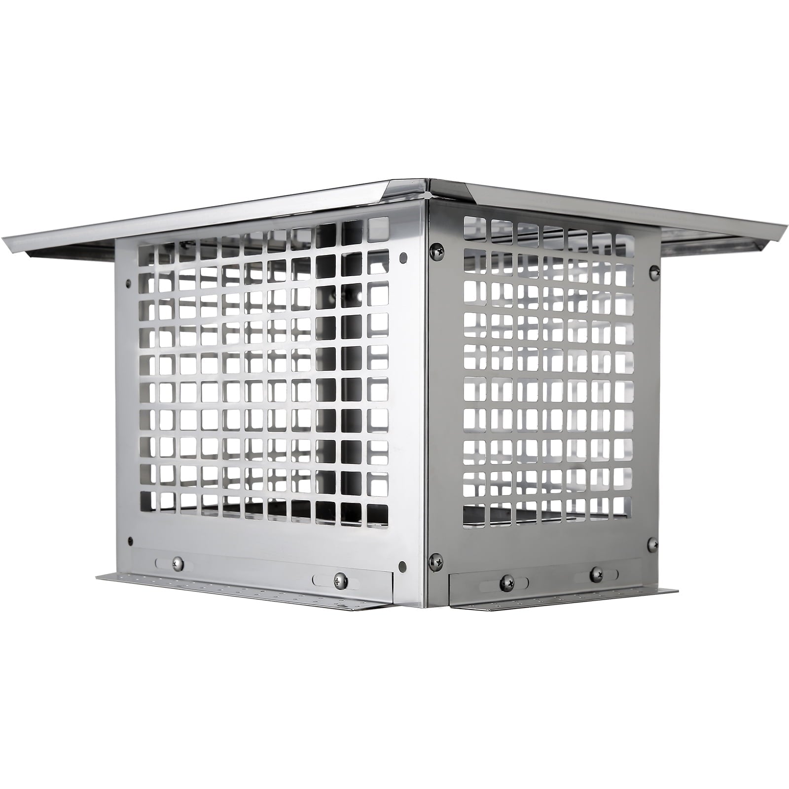 KFFKFF Chimney Cap, 13 x 9 inch, 304 Stainless Steel Fireplace Cover, Durable Design & Convenient Installation, Compatible with Mesh Flue Covers and Clay Flue Shingles, Silver