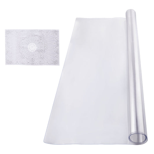 KFFKFF Clear PVC Desk Protector, 36 x 54 Inch, 1.5 mm Thickness, Rectangle Table Cover, Water-Resistant & Simple to Clean, Ideal for Office, Dining, and Nightstand Surfaces