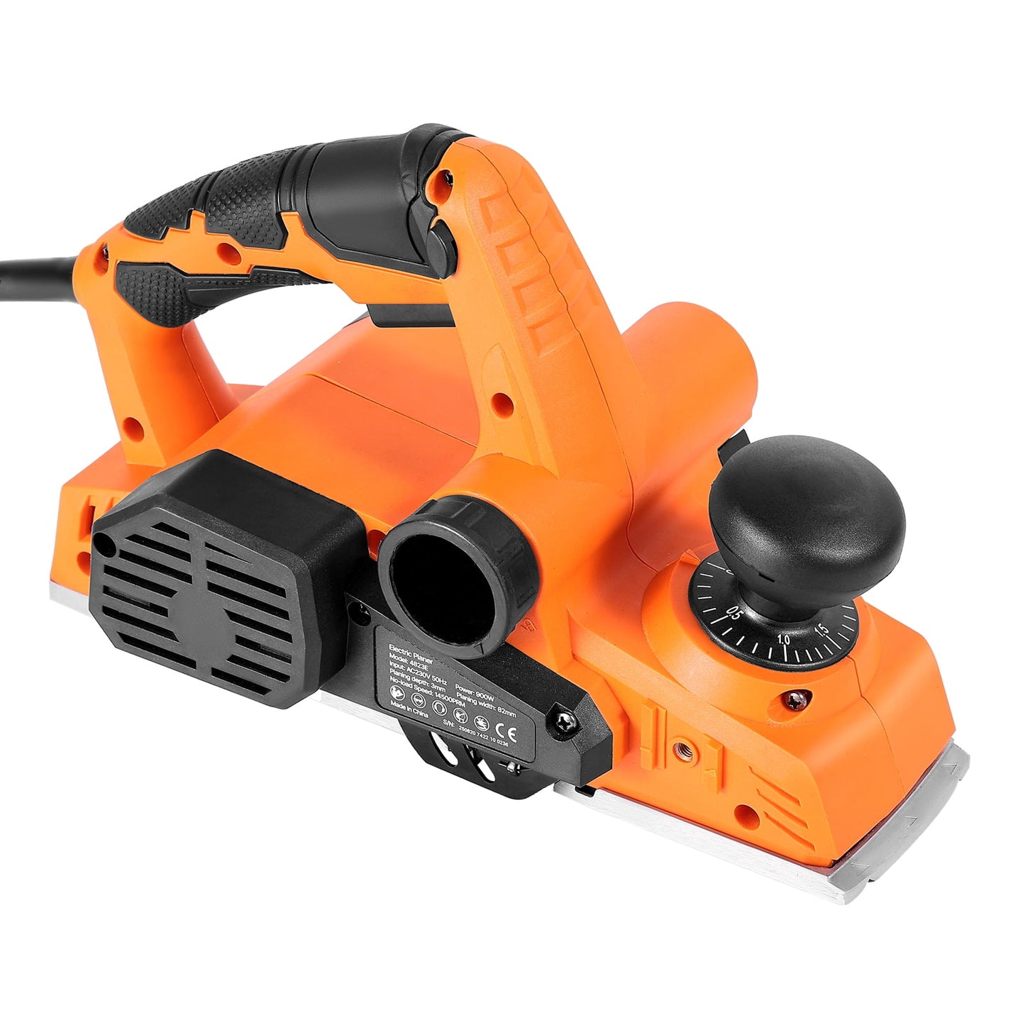 KFFKFF Electric Hand Planer, 3-1/4-Inch Cutting Width, 7-Amp 14500 RPM Corded Handheld Tool for Wood, Adjustable Depth, Dual Blades, Ideal for Woodworking, Chamfering, and DIY Carpentry Projects