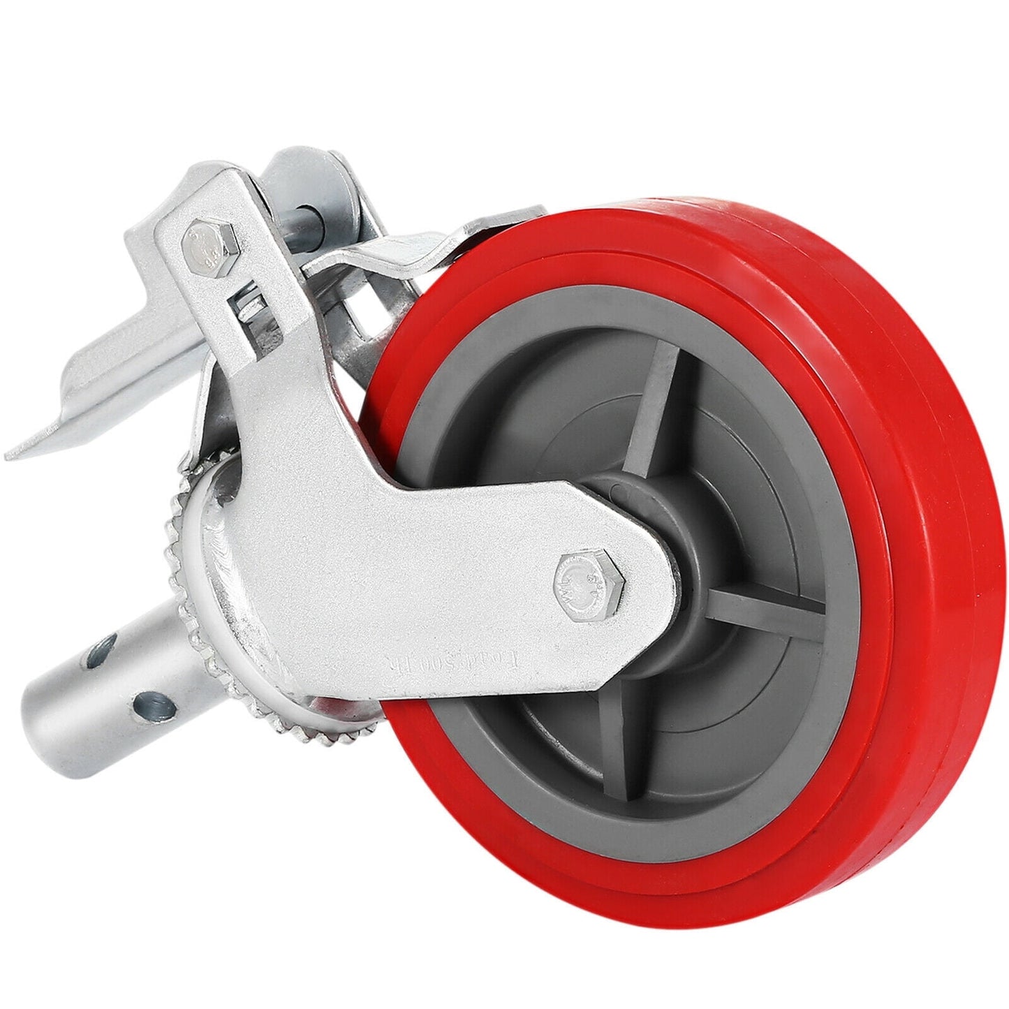 KFFKFF Geindus Set Of 4 Scaffolding Casters Polyurethane 600LBS Scaffolding Wheels Scaffold Caster Wheel On Iron With Brake Lock
