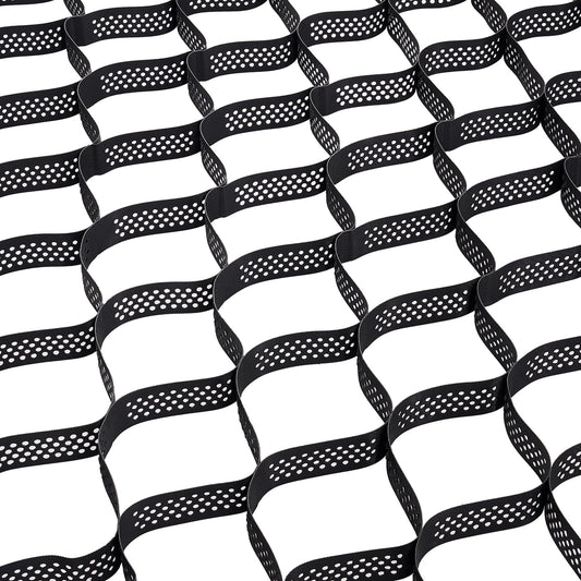 KFFKFF Permeable Ground Stabilization System Gravel Grid Recyclable HDPE, 3-Inch Depth, 24.93 x 9.52 FT / 7600 x 2900 mm, Supports 1880 Lbs Per Sq ft