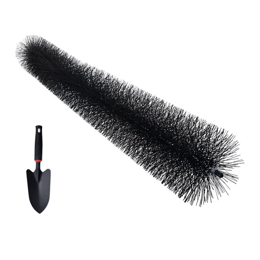 KFFKFF Ground-Level Gutter Brush, 120 Feet Total Length, 4.33-inch Diameter Cleaning Tool for 5-Inch Gutters, Effective Leaf and Debris Guard, 40 Pieces