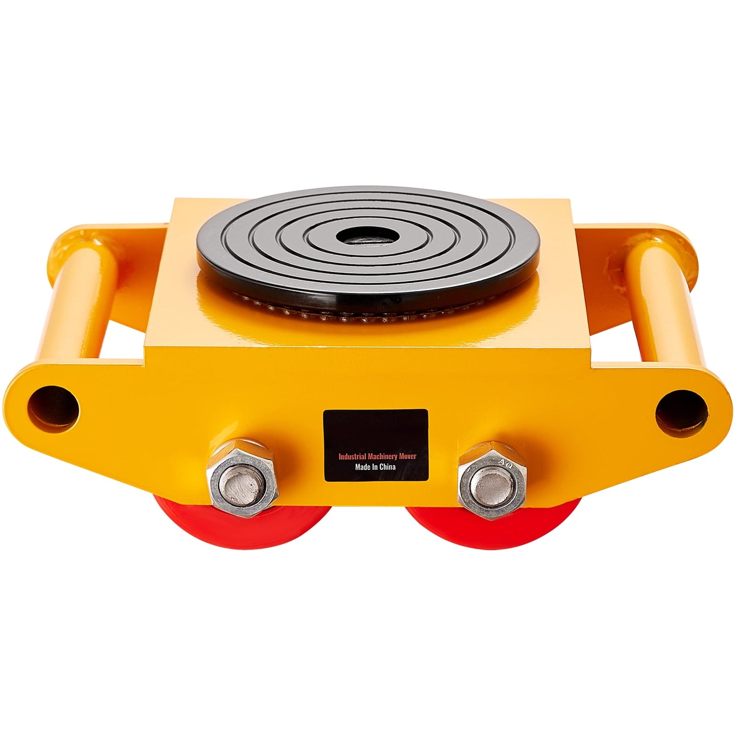 KFFKFF Industrial Skate Dolly, 13,200 LBS Capacity, Durable Carbon Steel Construction, 4 PU Wheels, 360?? Rotatable Non-Slip Top for Efficient Movement in Warehouses, Workshops, and Factories
