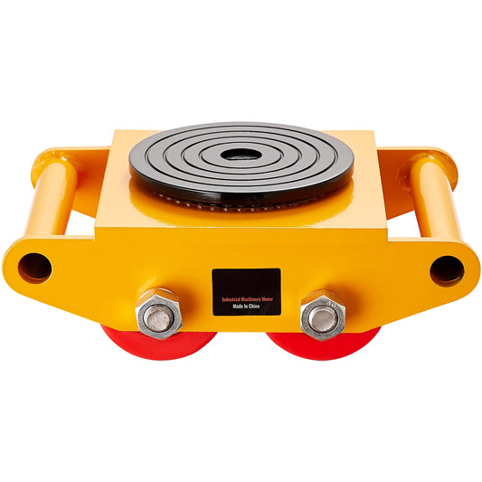 KFFKFF Industrial Skate Dolly, 13,200 LBS Capacity, Durable Carbon Steel Construction, 4 PU Wheels, 360?? Rotatable Non-Slip Top for Efficient Movement in Warehouses, Workshops, and Factories