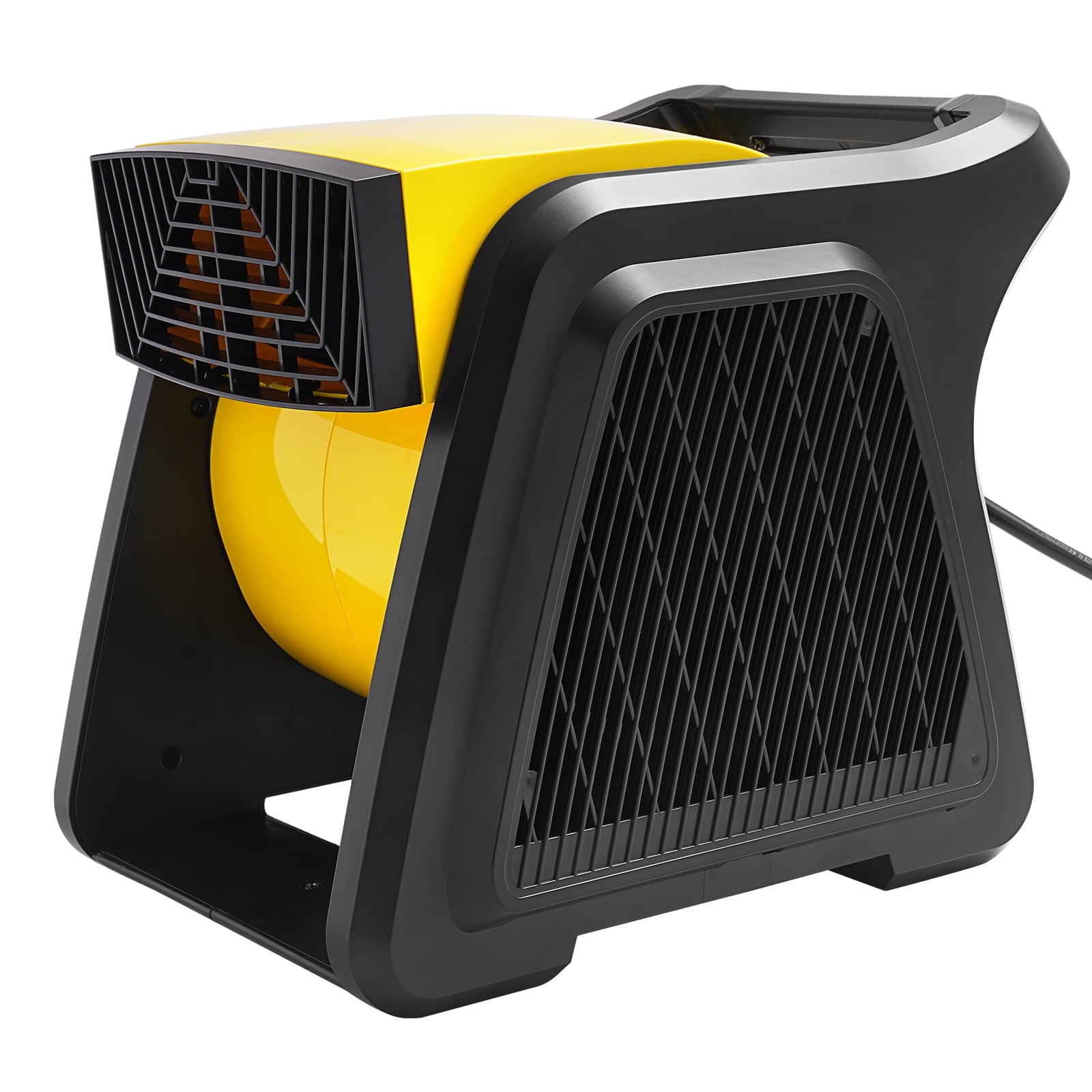KFFKFF VV-GFJJY 600 CFM 3-Speed Pivoting Utility Fan and Air Mover with 300-Degree Rotating Head, Black, (1 Unit)