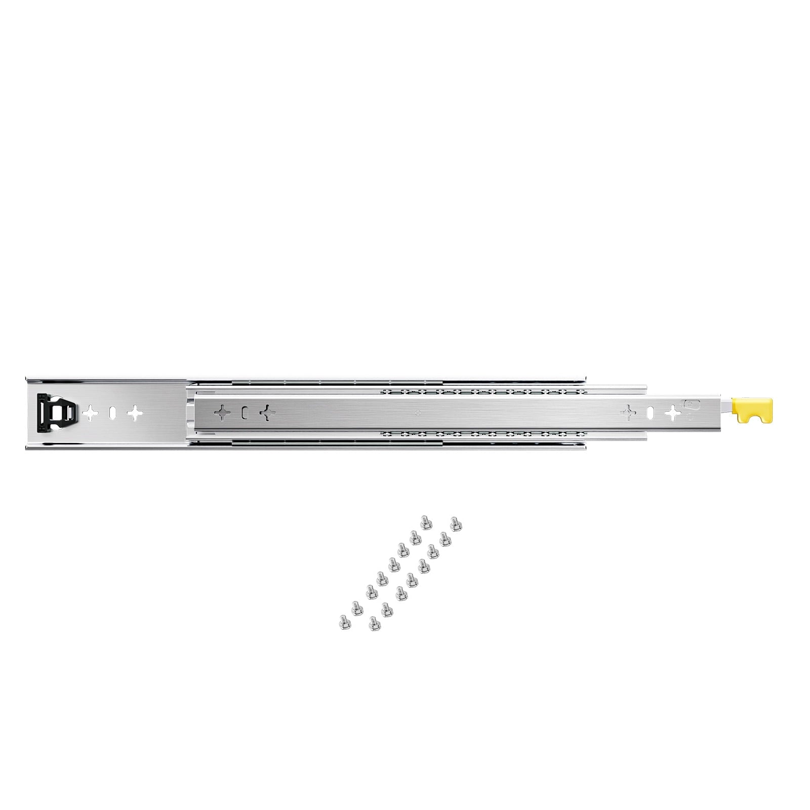 KFFKFF Set of 2 Drawer Slides, Full Extension, Available in Sizes 16 to 60 Inches, 250 lbs Load Capacity, Lockable Design, Ball Bearing Mechanism, Side-Mounted Installation