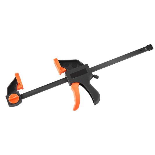 KFFKFF Set of Bar Clamps for Woodworking, Includes 2 x 12-Inch and 2 x 6-Inch Clamps, One-Handed Operation with Quick-Grip Function, 154 lbs Load Capacity, Durable Plastic and Steel Construction