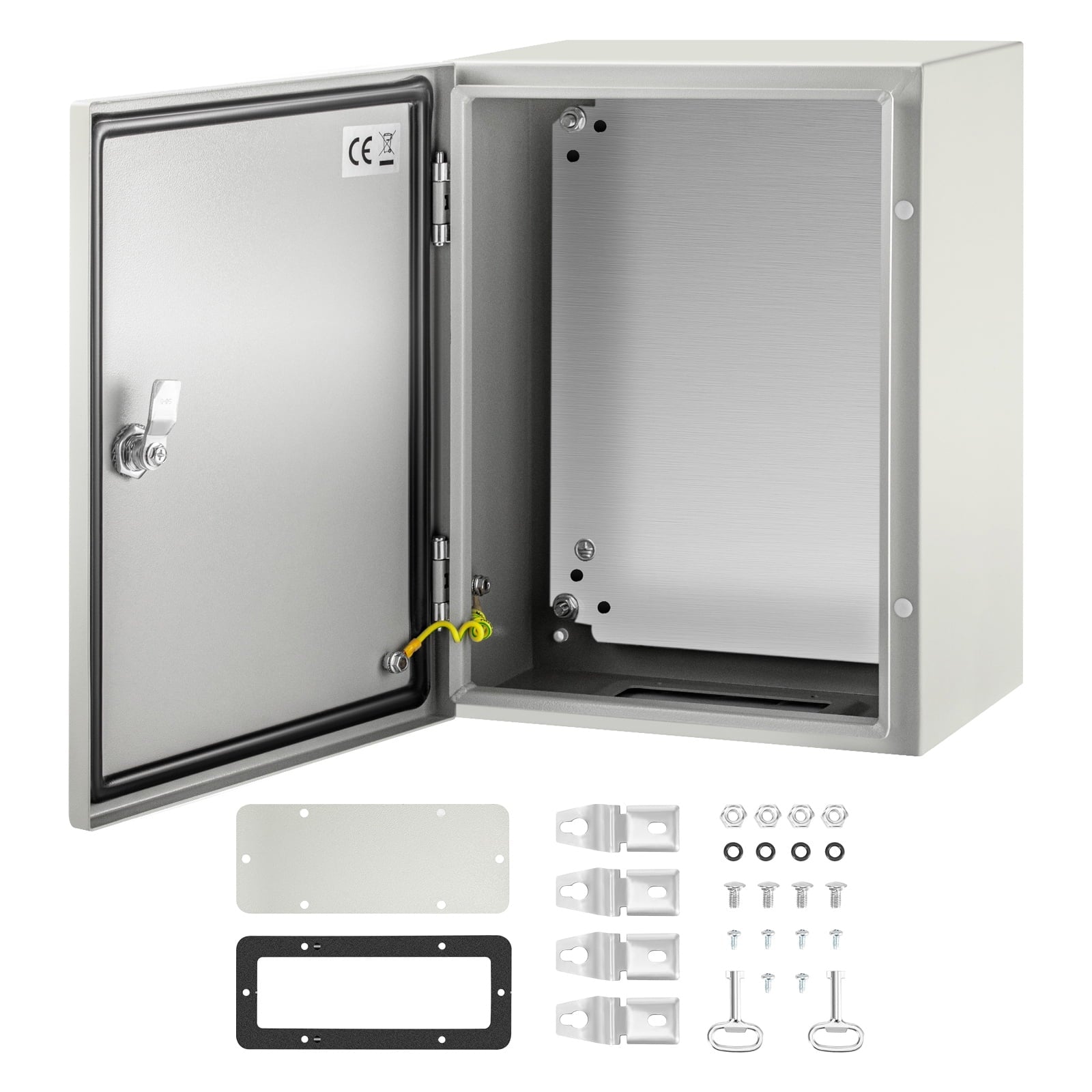 KFFKFF Steel Electrical Box SPT 16 x 12 x 8 in Carbon Steel Gray, 1 Count