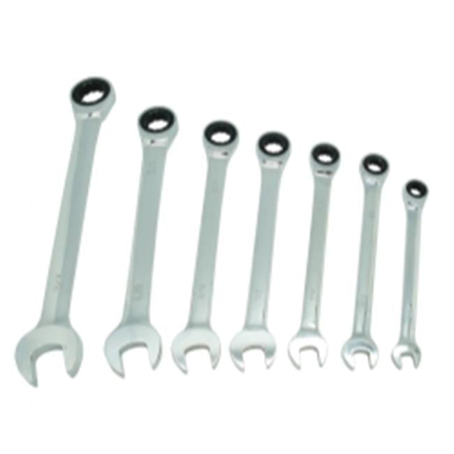K Tool International  Fractional Ratcheting Wrench Set - 7 Piece
