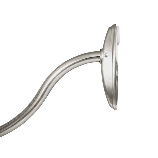 KenneyÂ® Twist & Fitâ„¢ No Tools Curved Rust-Resistant Painted Steel Tension Shower Curtain Rod, 57-72", Brushed Nickel
