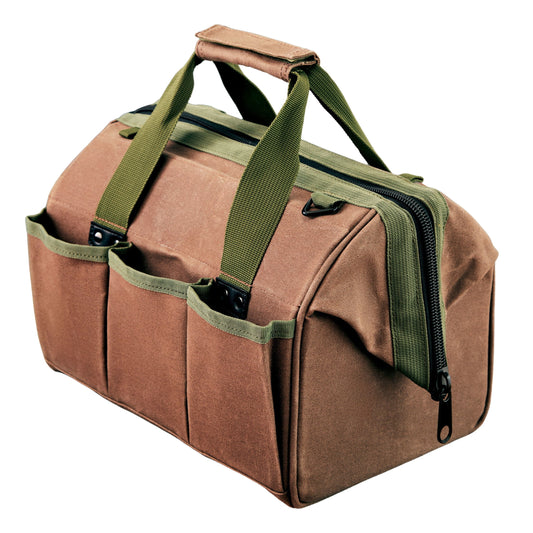Kings County Tools 11.75â€ Heavy Duty Waxed Canvas Tool Bag or Garden Caddy for Gardening Supplies