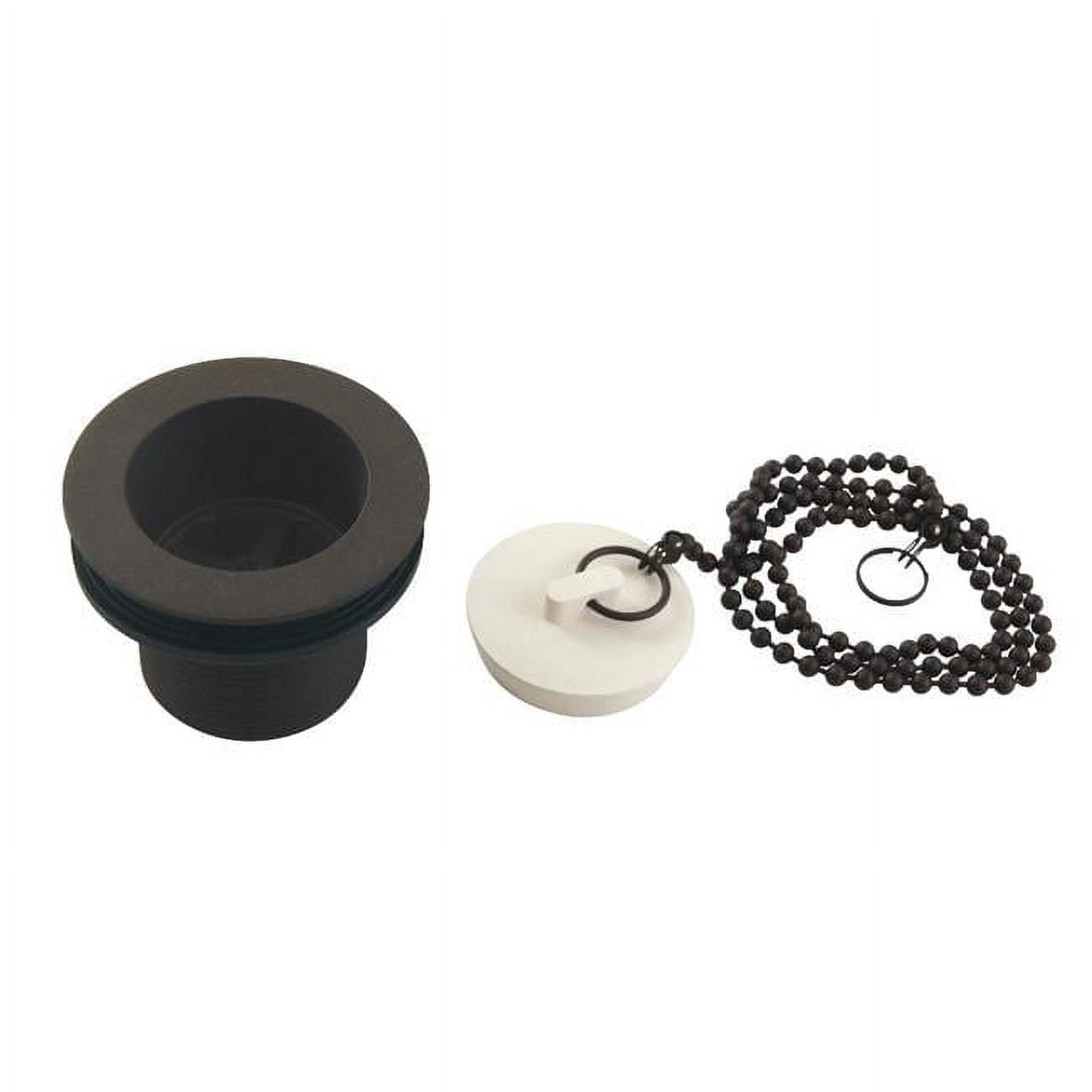 Kingston Brass DSP15ORB 1.5 in. Chain & Stopper Tub Drain with 1.5 in. Body Thread, Oil Rubbed Bronze