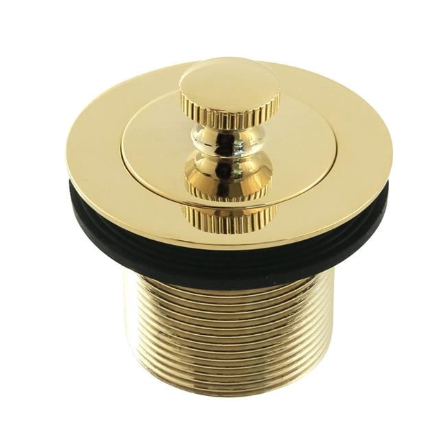 Kingston Brass DLT15PB 1.5 in. Lift & Turn Tub Drain with 1.5 in. Body Thread, Polished Brass