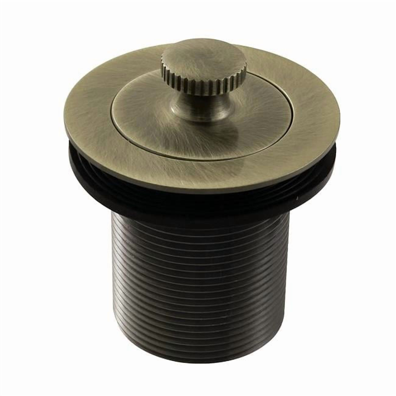 Kingston Brass DLT20AB 1.5 in. Lift & Turn Tub Drain with 2 in. Body Thread, Antique Brass