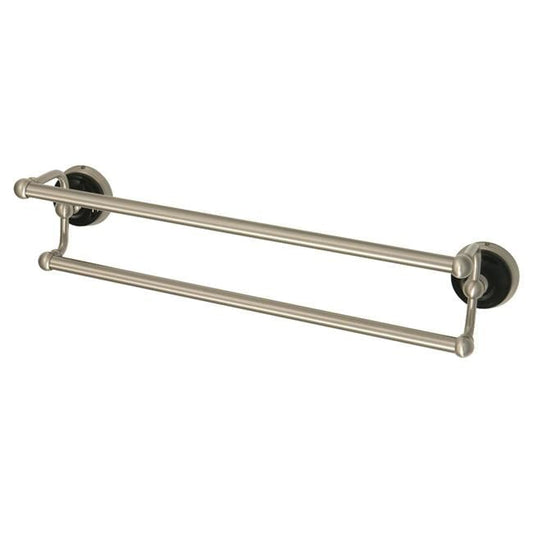 Kingston Brass BA91318BN 18 in. Water Onyx Dual Towel Bar, Brushed Nickel