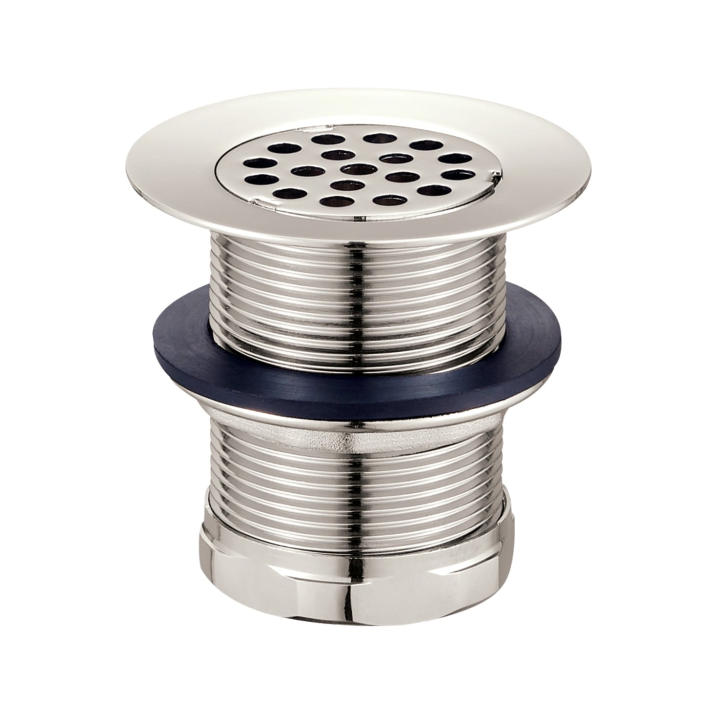 Kingston Brass KBU1006 Seattle 2-Inch Brass Grid Bar/Utility Sink Basket Strainer in Polished Nickel