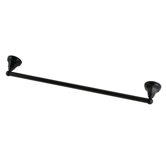 Kingston Brass BA4811MB Metropolitan 24-Inch Single Towel Bar in Matte Black