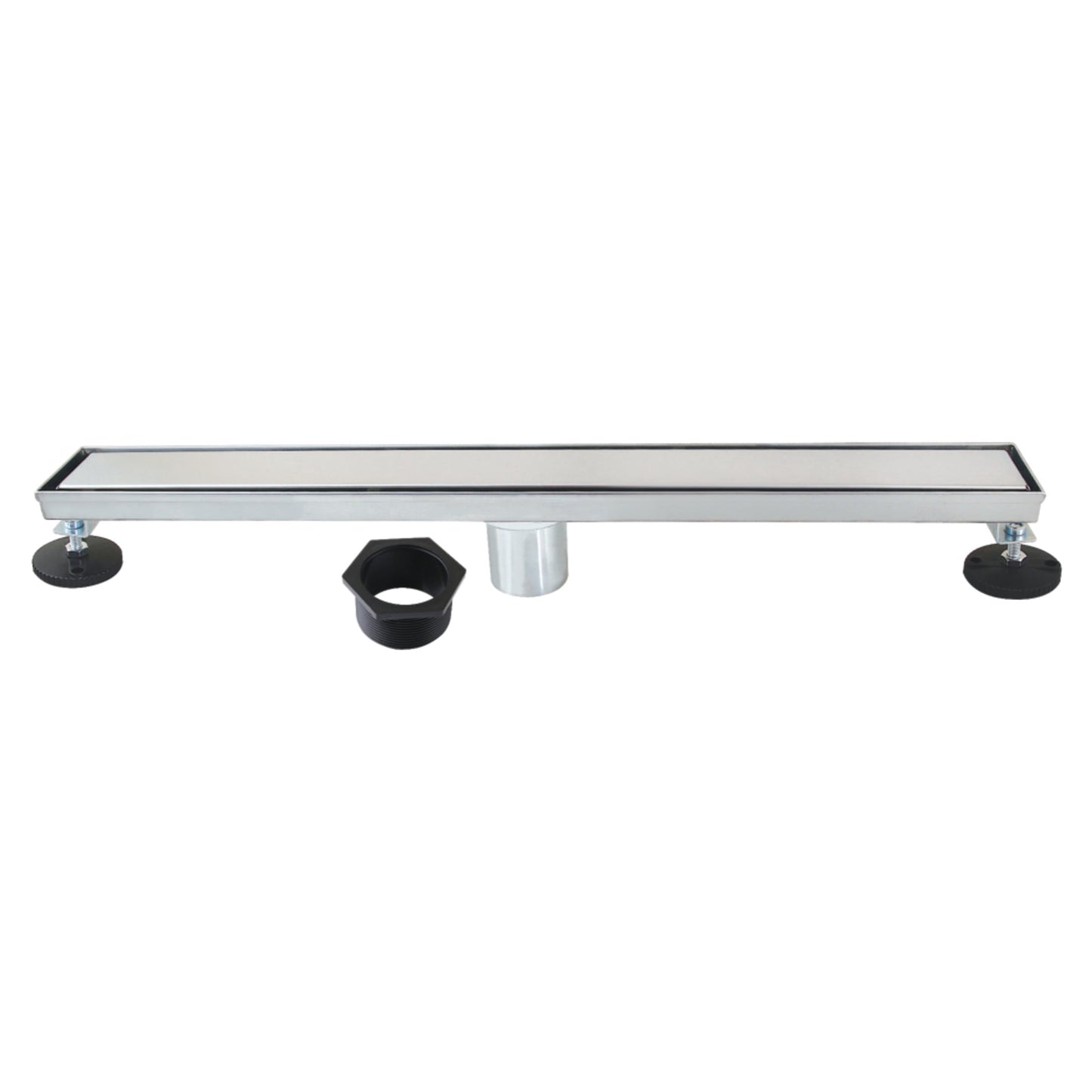 Kingston BSF2421 Watercourse 24-Inch Stainless Steel Linear Shower Drain with Reversible Tile Insert and Flat Grate in Polished Chrome
